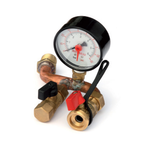Terminal check valve and pressure gauge Melbourne Hydronic Heating