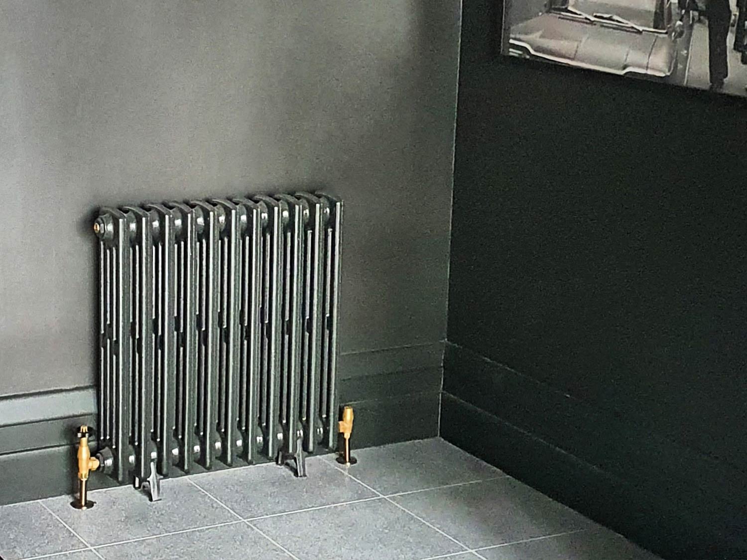 Traditional cast iron panel installation