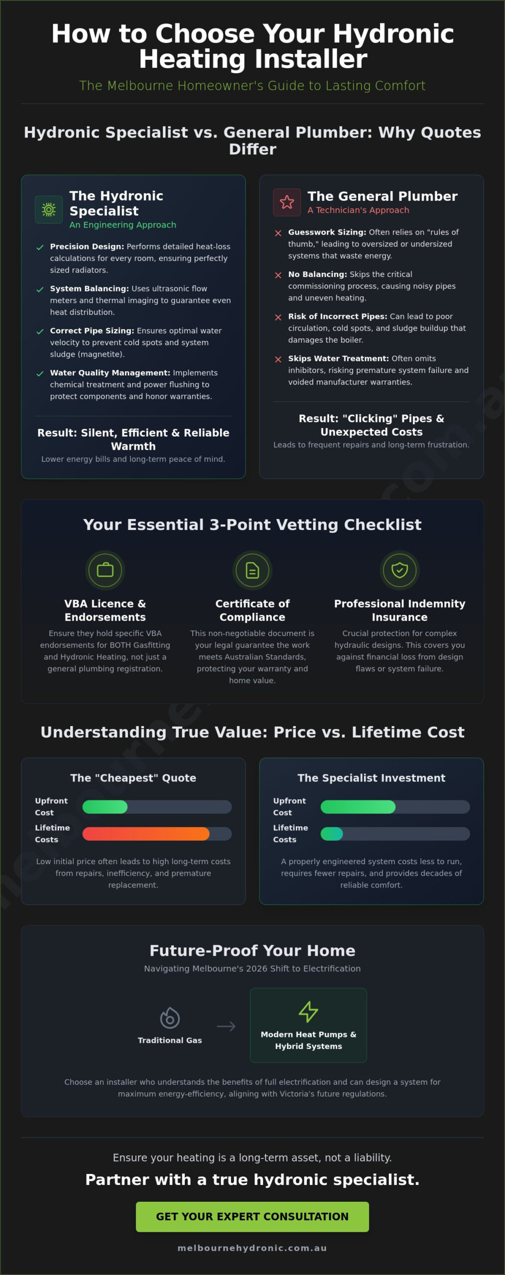 How to Choose a Hydronic Heating Installer in Melbourne: A 2026 Expert Guide