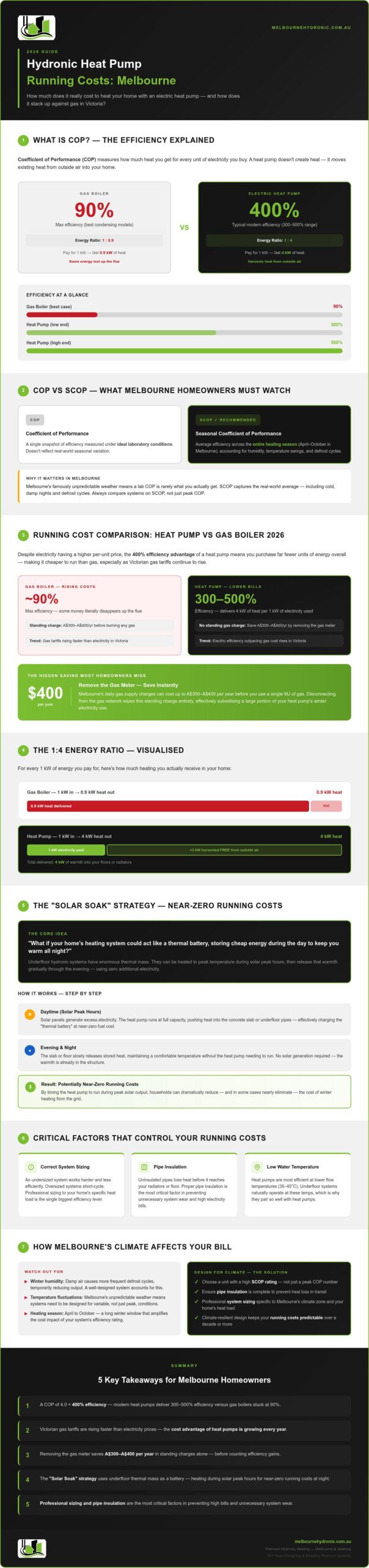 Hydronic Heat Pump Running Costs in Melbourne: 2026 Homeowner Guide
