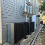 2 x Heatweb Heatpumps in Cascade servicing wall panels over 2 x zones for wall panel Hydronic heating
